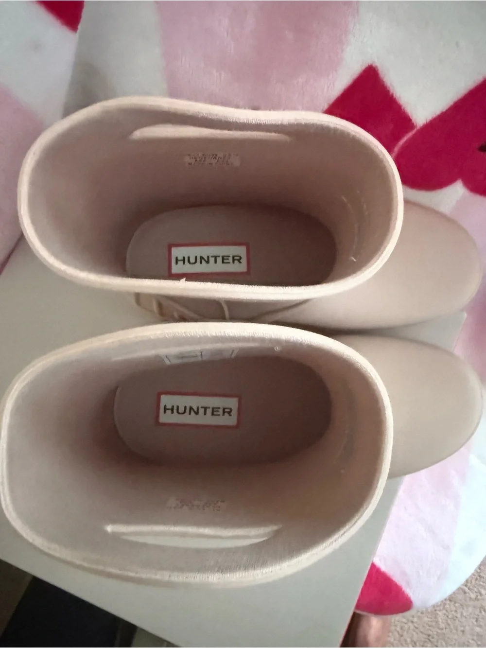 NWT Hunter Georgey Kids Waterproof Pull-On Rain Boots in Light Brown, Size 12C